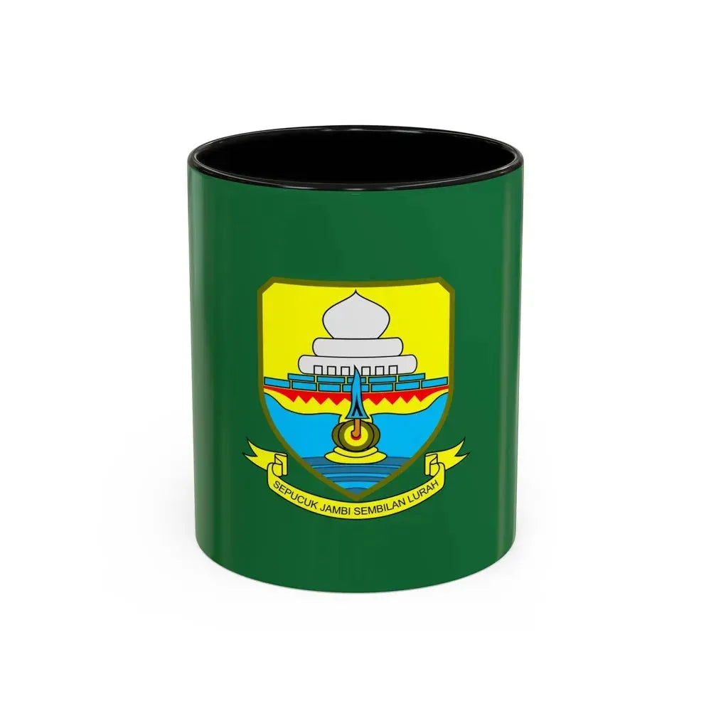 Flag of Jambi Indonesia - Accent Coffee Mug 11oz Black - Go Mug Yourself