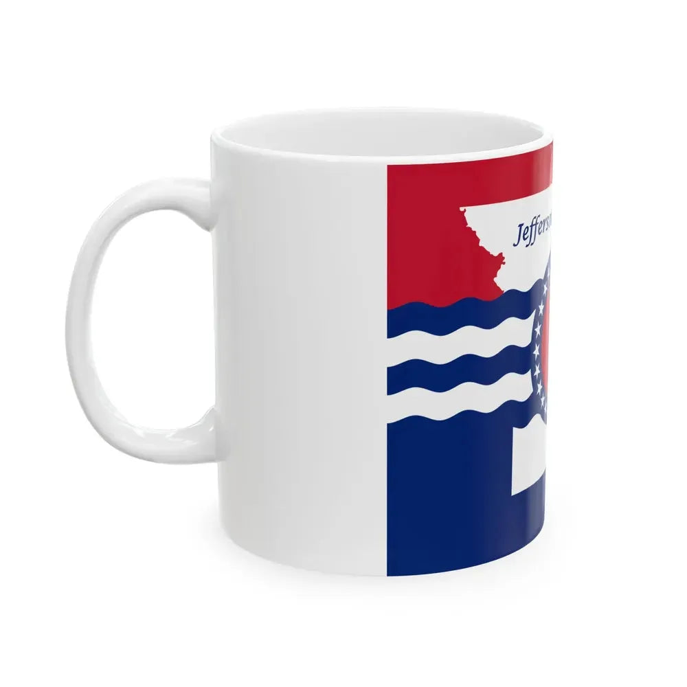 Flag of Jefferson City Missouri (United States) White Coffee Mug - Go Mug Yourself