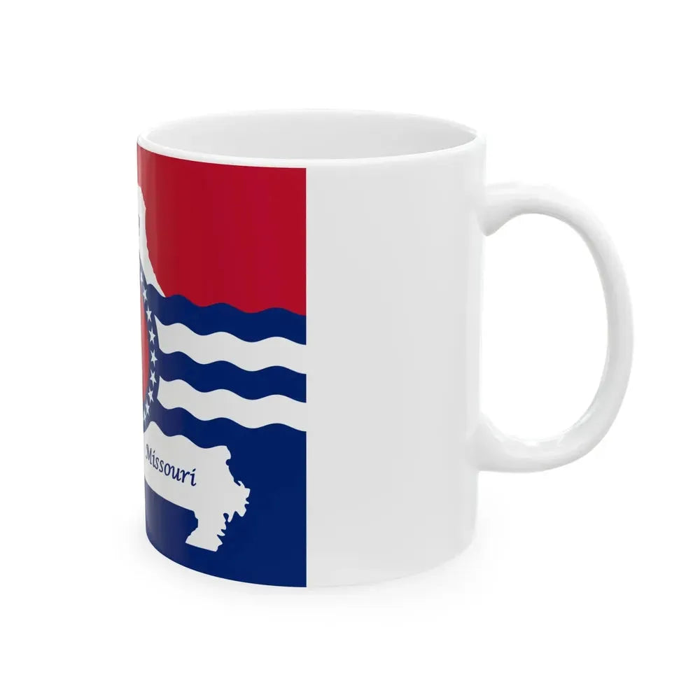 Flag of Jefferson City Missouri (United States) White Coffee Mug - Go Mug Yourself