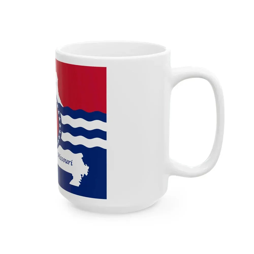 Flag of Jefferson City Missouri (United States) White Coffee Mug - Go Mug Yourself