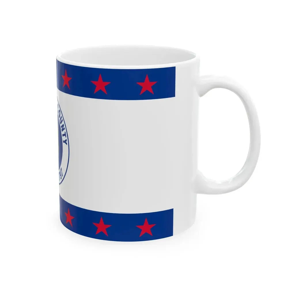 Flag of Jefferson County Ohio (United States) White Coffee Mug - Go Mug Yourself