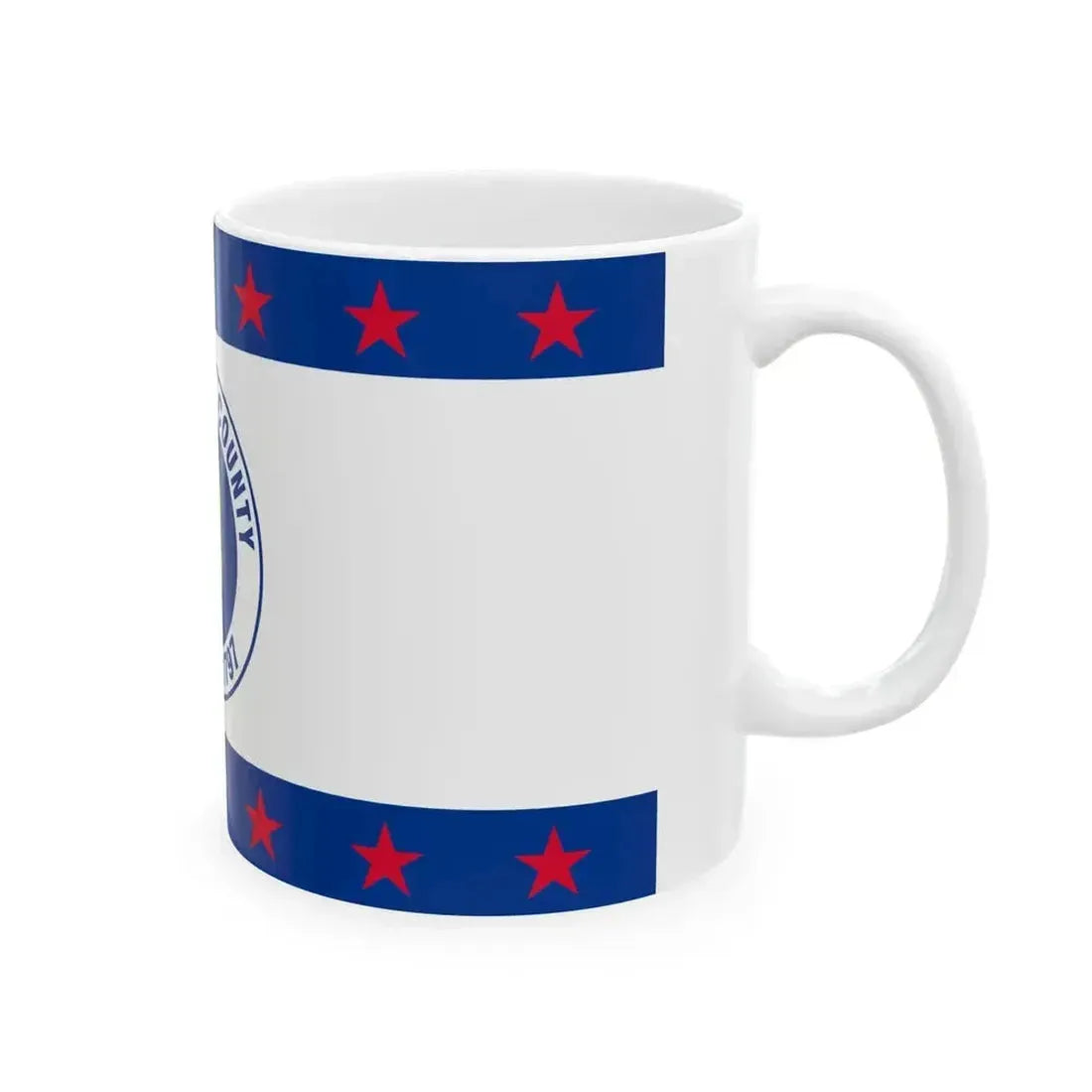 Flag of Jefferson County Ohio (United States) White Coffee Mug - Go Mug Yourself