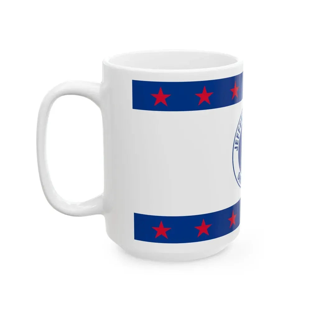 Flag of Jefferson County Ohio (United States) White Coffee Mug - Go Mug Yourself