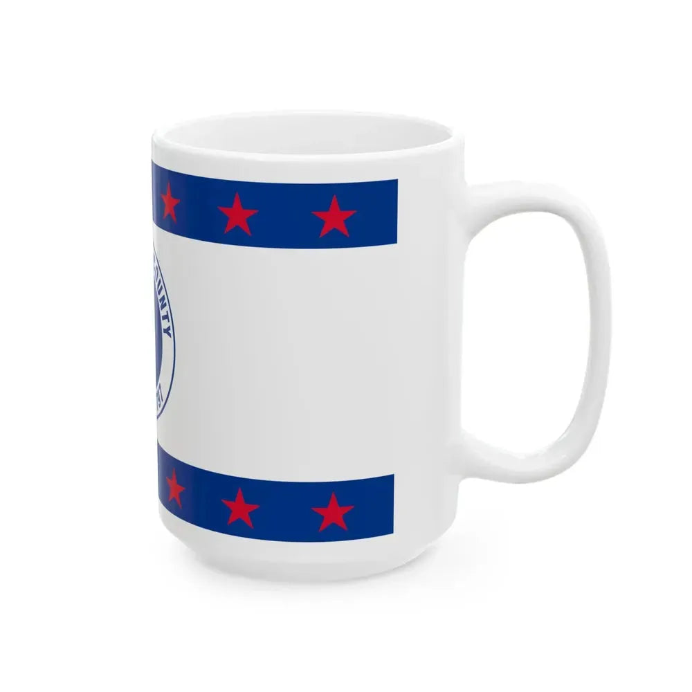 Flag of Jefferson County Ohio (United States) White Coffee Mug - Go Mug Yourself