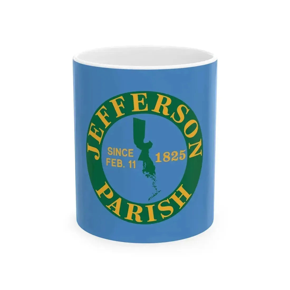 Flag of Jefferson Parish Louisiana (United States) White Coffee Mug 11oz - Go Mug Yourself