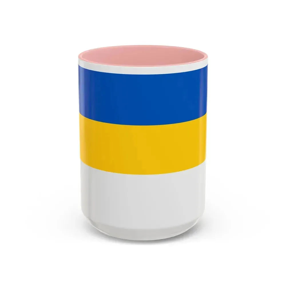 Flag of Jena Germany - Accent Coffee Mug 15oz Pink - Go Mug Yourself