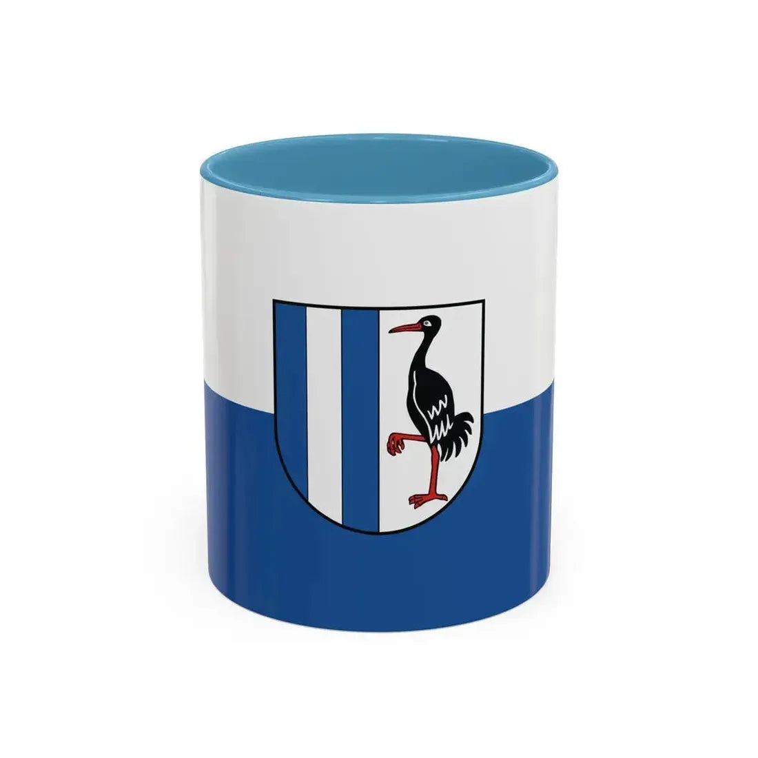 Flag of Jerichower Land Germany - Accent Coffee Mug 11oz Light Blue - Go Mug Yourself