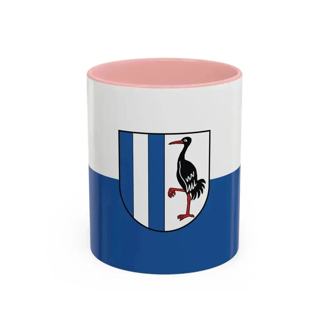 Flag of Jerichower Land Germany - Accent Coffee Mug 11oz Pink - Go Mug Yourself