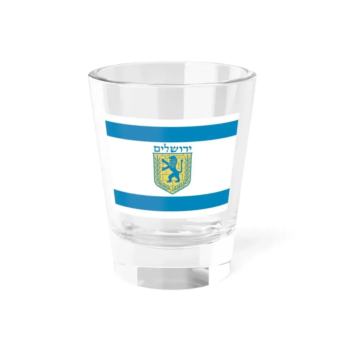 Flag of Jerusalem Israel - Shot Glass 1.5oz 1.5oz - Go Mug Yourself
