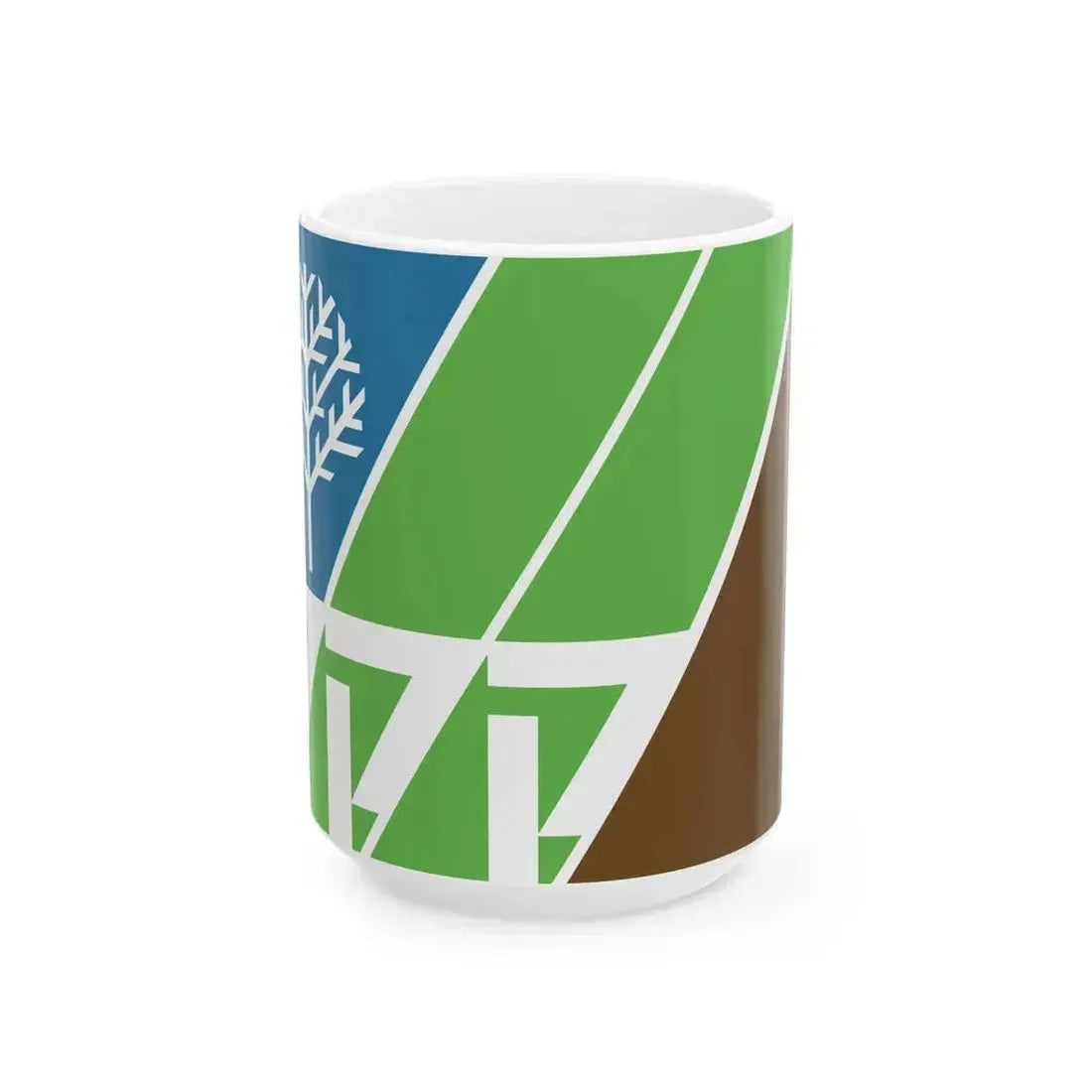 Flag of Jewish National Fund (Israel) White Coffee Mug 15oz - Go Mug Yourself