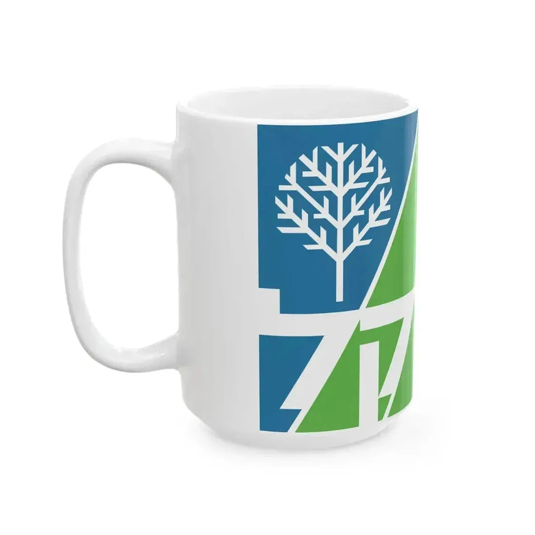 Flag of Jewish National Fund (Israel) White Coffee Mug - Go Mug Yourself