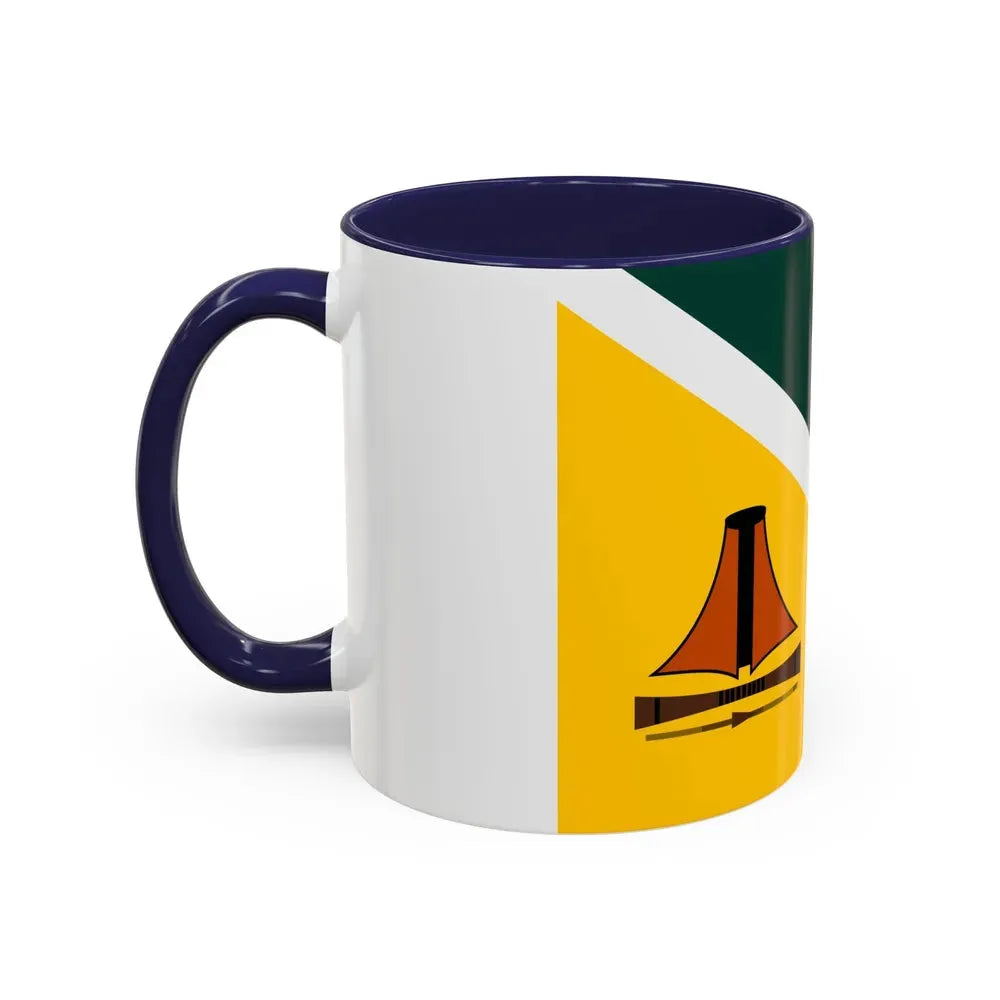 Flag of Jiwaka Papa New Guinea - Accent Coffee Mug - Go Mug Yourself
