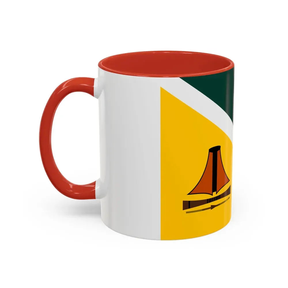 Flag of Jiwaka Papa New Guinea - Accent Coffee Mug - Go Mug Yourself