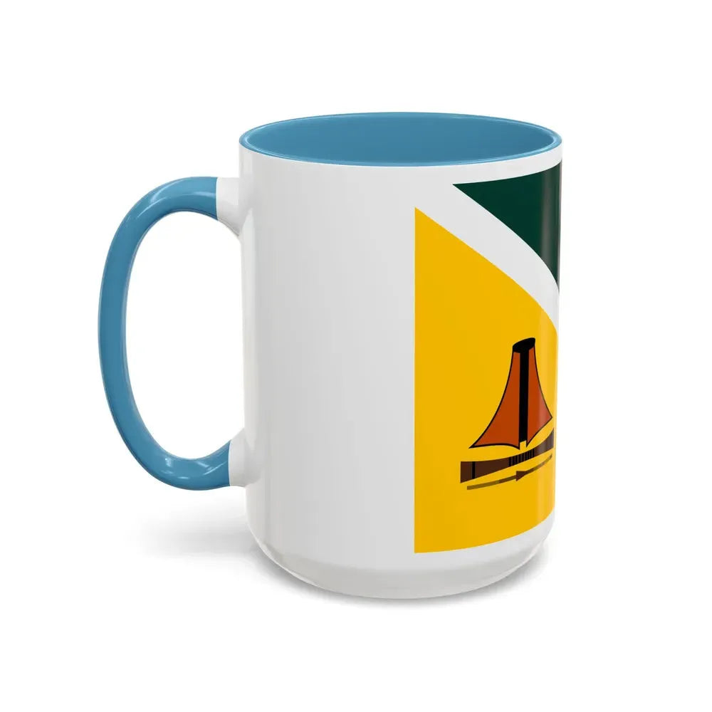 Flag of Jiwaka Papa New Guinea - Accent Coffee Mug - Go Mug Yourself