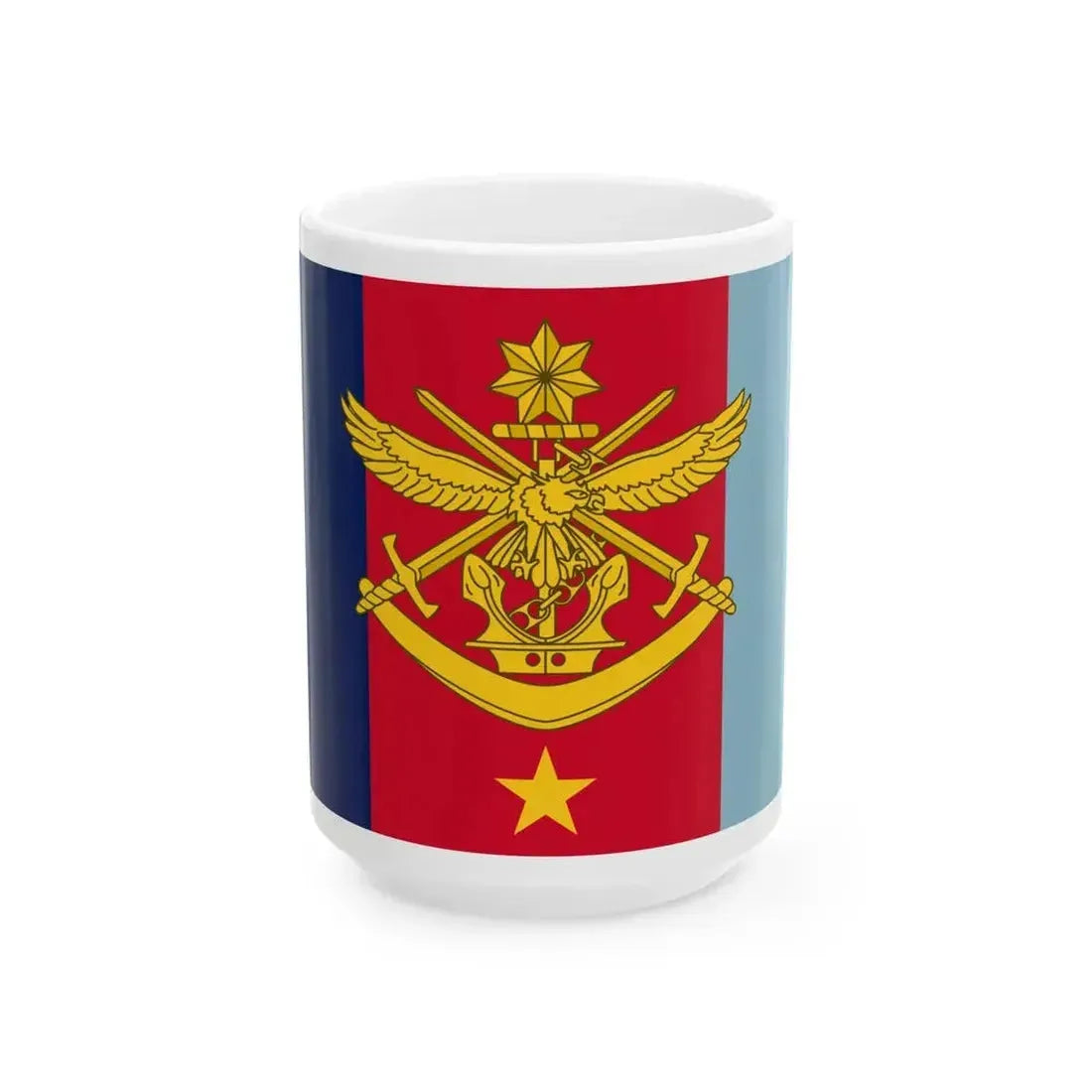 Flag of Joint Commander 1 Star AUS (Australia) White Coffee Mug 15oz - Go Mug Yourself