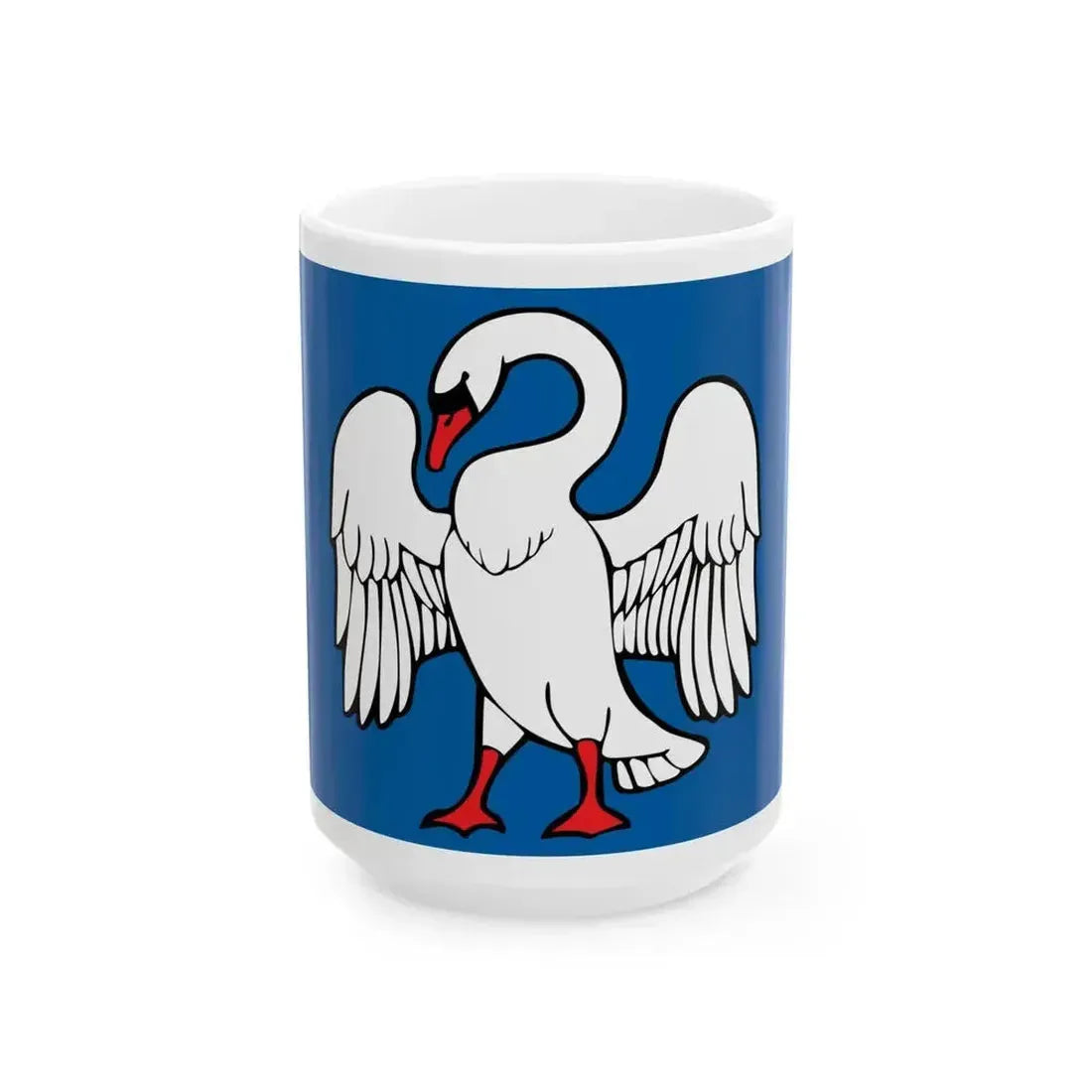 Flag of Jonava Lithuania (Lithuania) White Coffee Mug 15oz - Go Mug Yourself