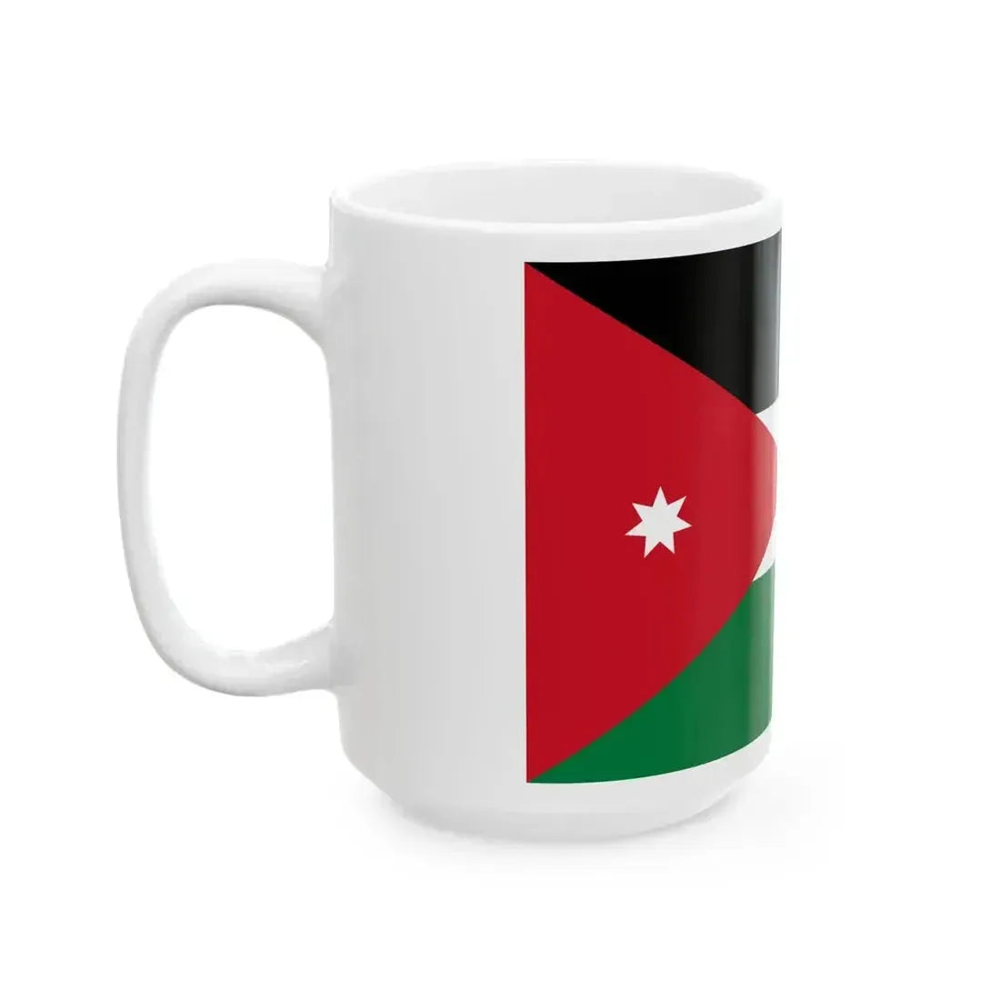 Flag of Jordan 3-2 (Jordan) White Coffee Mug - Go Mug Yourself