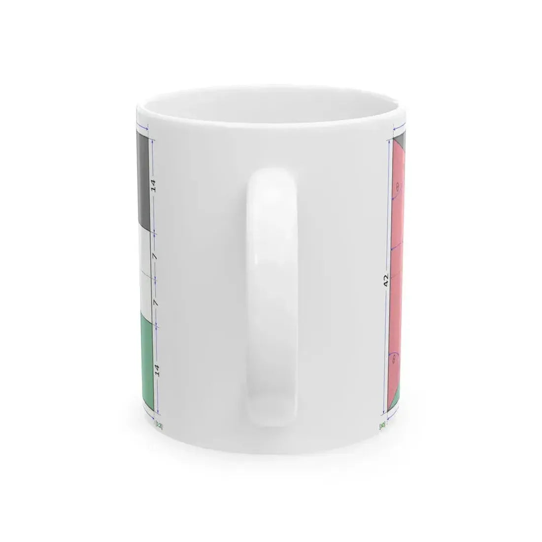 Flag of Jordan construction sheet (Jordan) White Coffee Mug - Go Mug Yourself