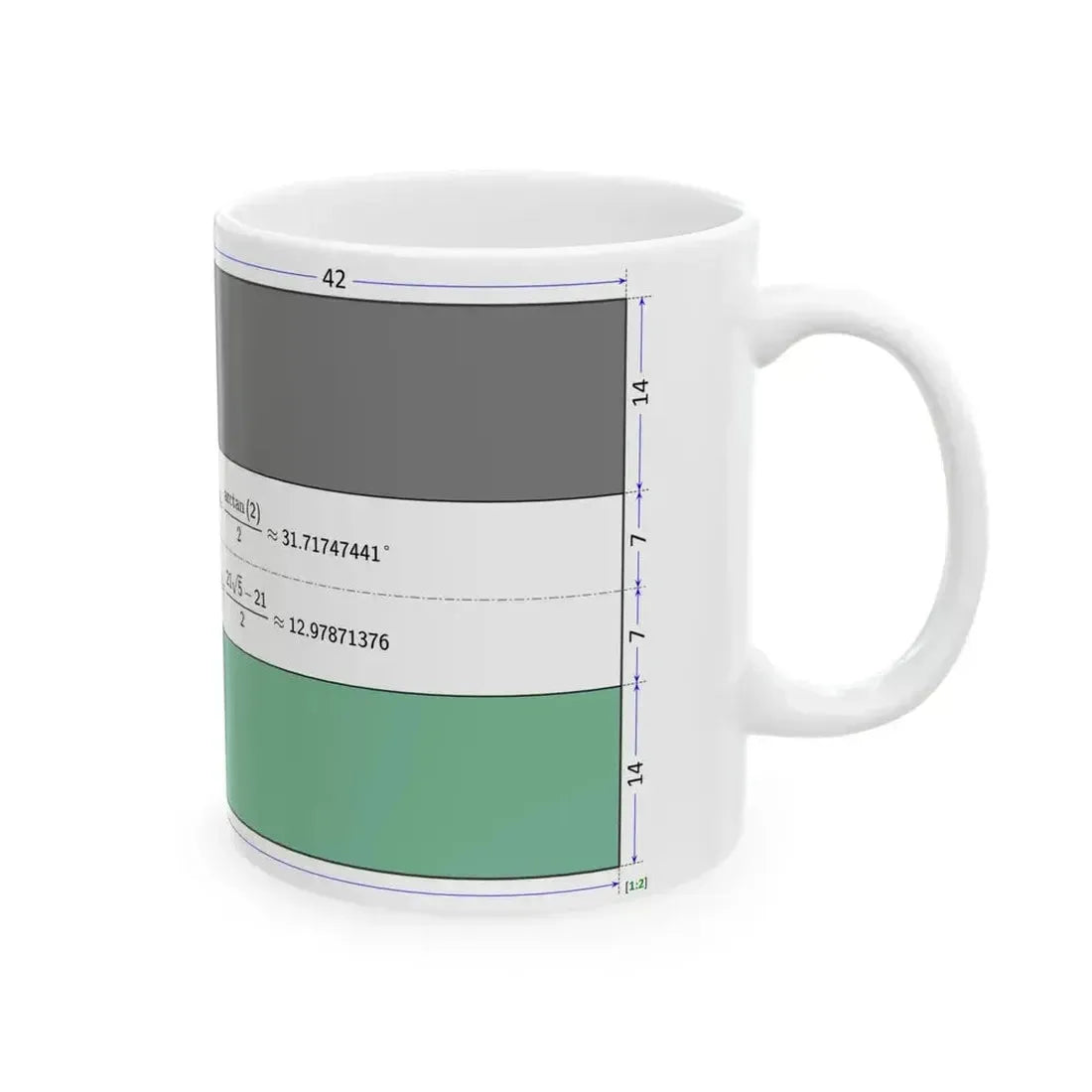 Flag of Jordan construction sheet (Jordan) White Coffee Mug - Go Mug Yourself