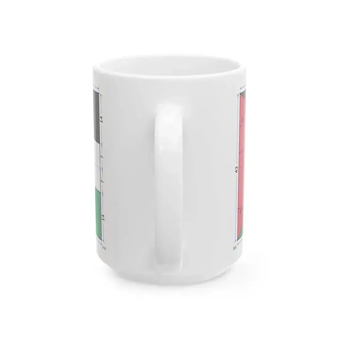 Flag of Jordan construction sheet (Jordan) White Coffee Mug - Go Mug Yourself
