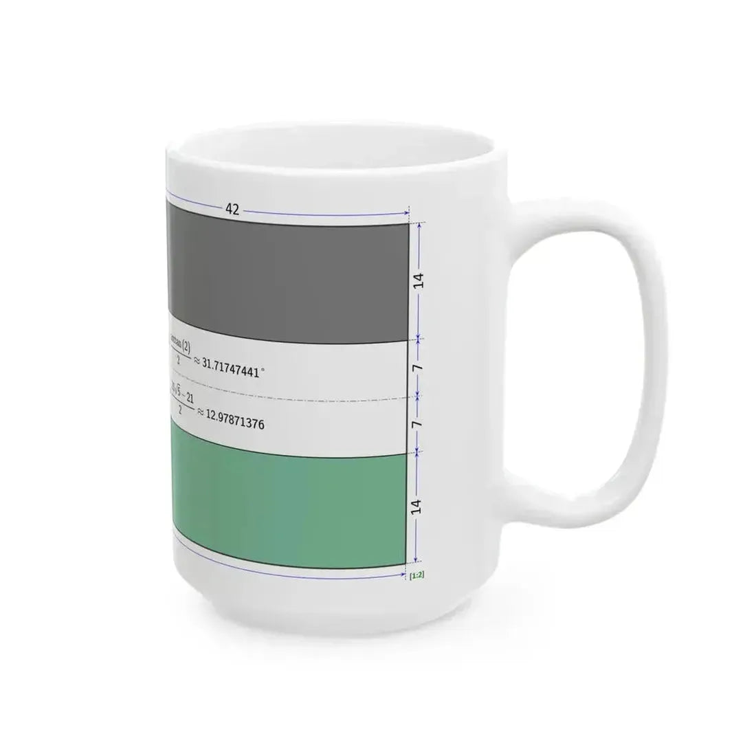 Flag of Jordan construction sheet (Jordan) White Coffee Mug - Go Mug Yourself
