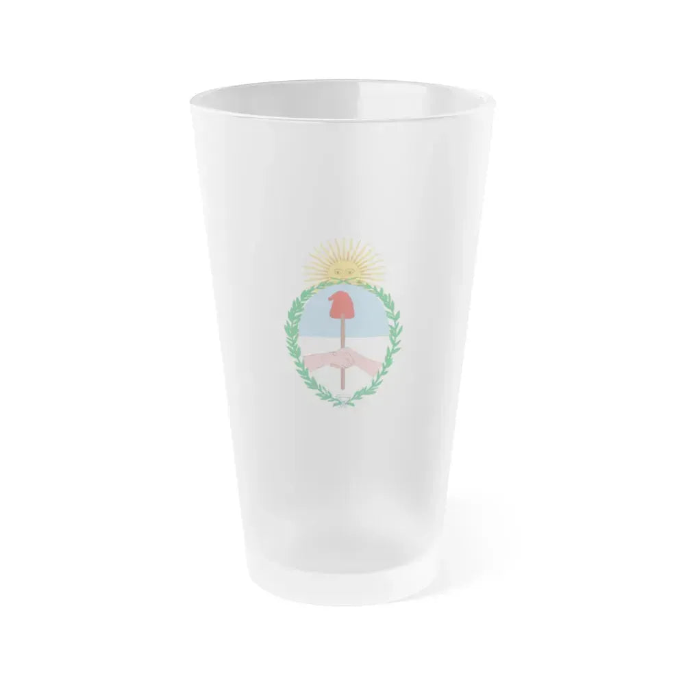 Flag of Jujuy Province Argentina - Frosted Pint Glass 16oz 16oz Frosted - Go Mug Yourself