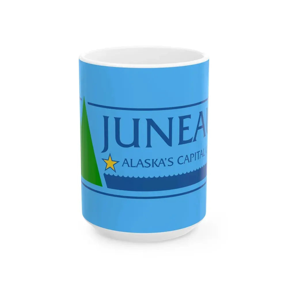 Flag of Juneau Alaska (United States) White Coffee Mug 15oz - Go Mug Yourself