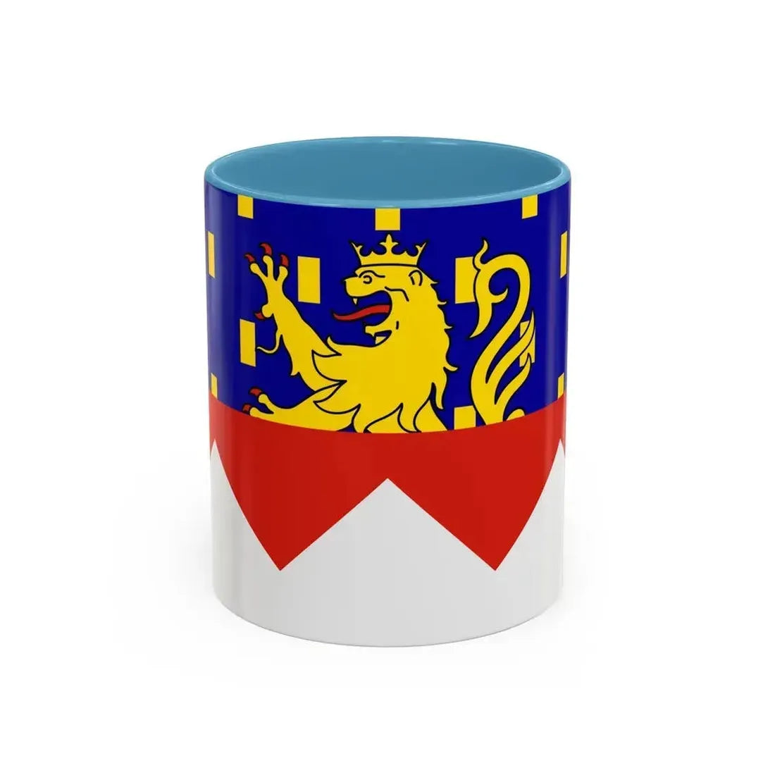 Flag of Jura France 2 - Accent Coffee Mug 11oz Light Blue - Go Mug Yourself
