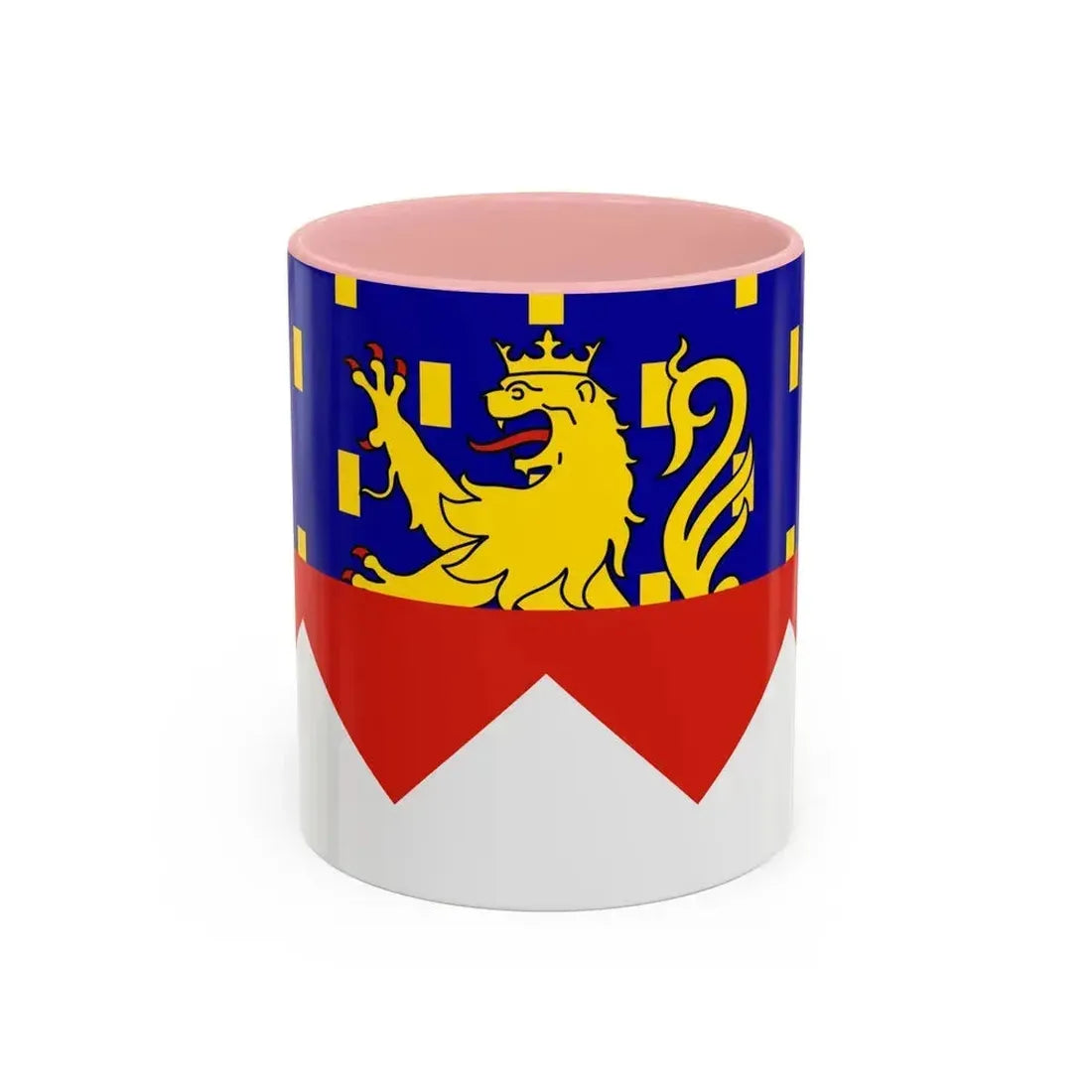Flag of Jura France 2 - Accent Coffee Mug 11oz Pink - Go Mug Yourself
