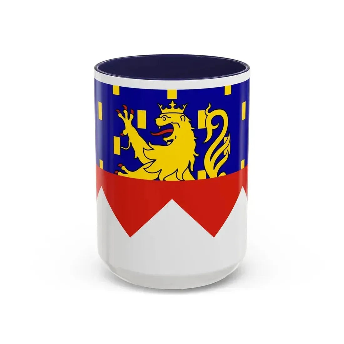 Flag of Jura France 2 - Accent Coffee Mug 15oz Navy - Go Mug Yourself