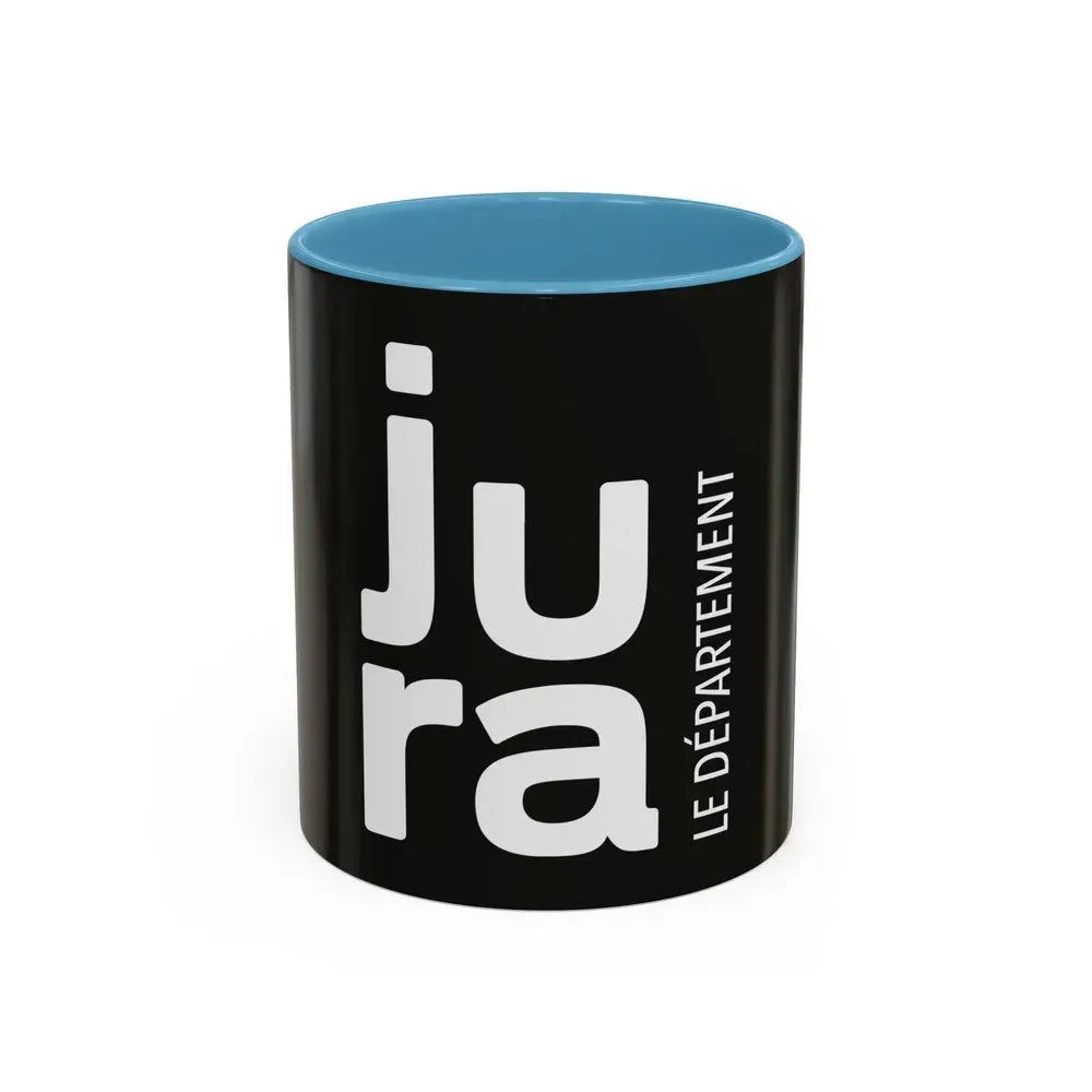 Flag of Jura France - Accent Coffee Mug 11oz Light Blue - Go Mug Yourself