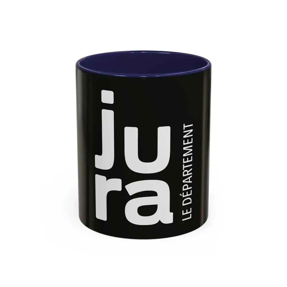 Flag of Jura France - Accent Coffee Mug 11oz Navy - Go Mug Yourself