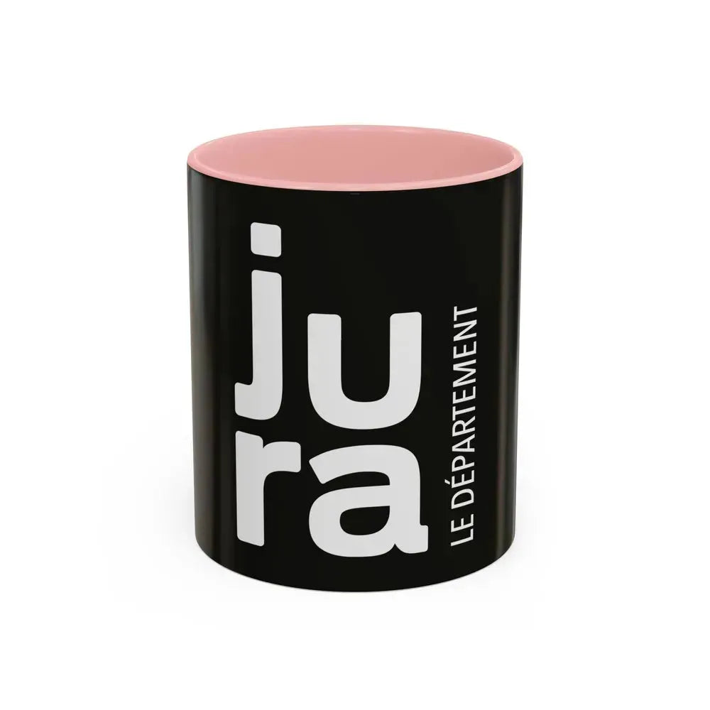 Flag of Jura France - Accent Coffee Mug 11oz Pink - Go Mug Yourself