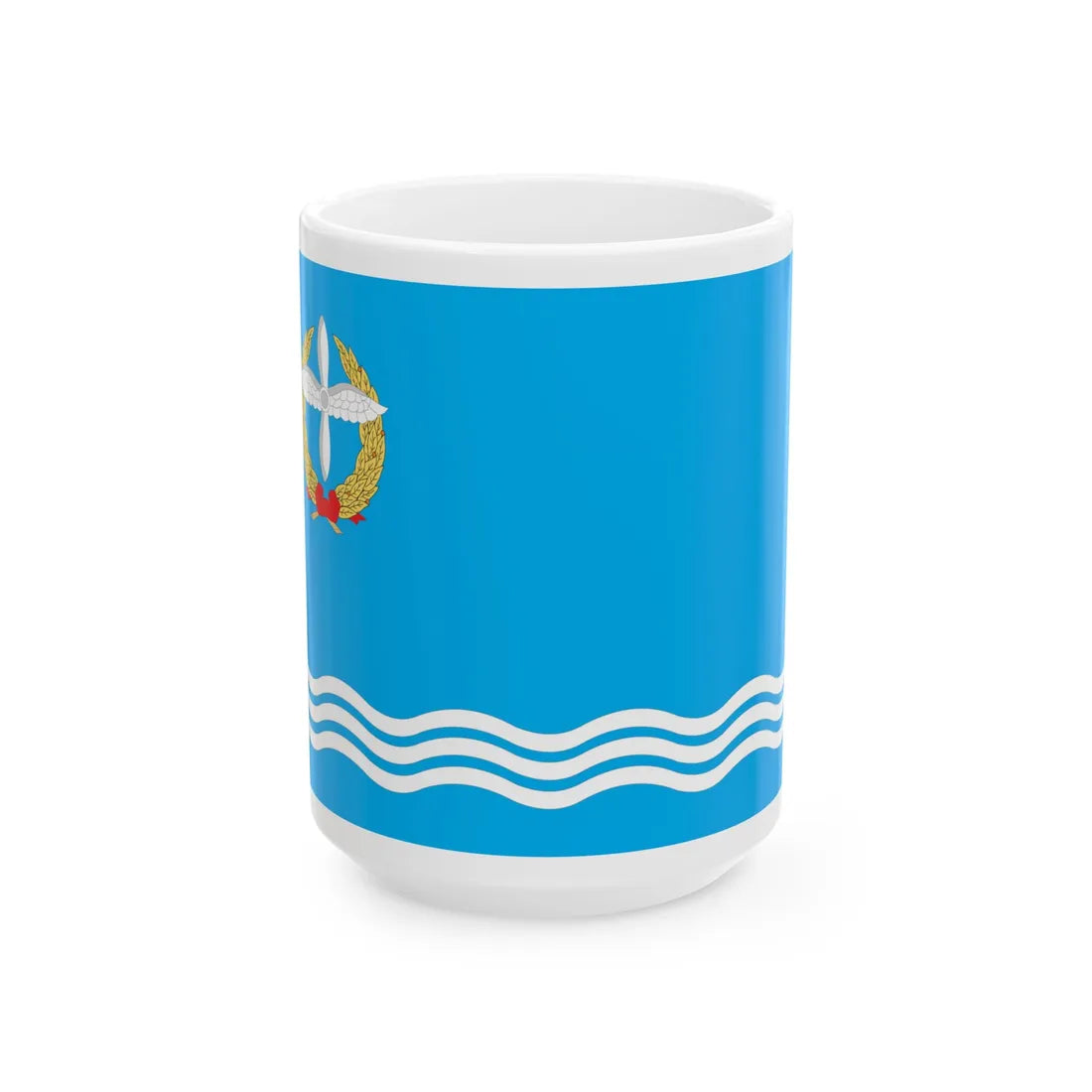 Flag of Kacha Sevastopol (Ukraine) White Coffee Mug 15oz - Go Mug Yourself
