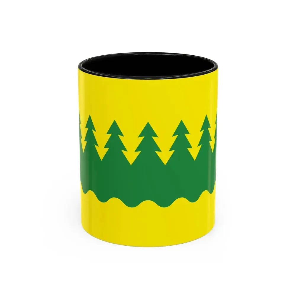 Flag of Kainuu Finland - Accent Coffee Mug 11oz Black - Go Mug Yourself