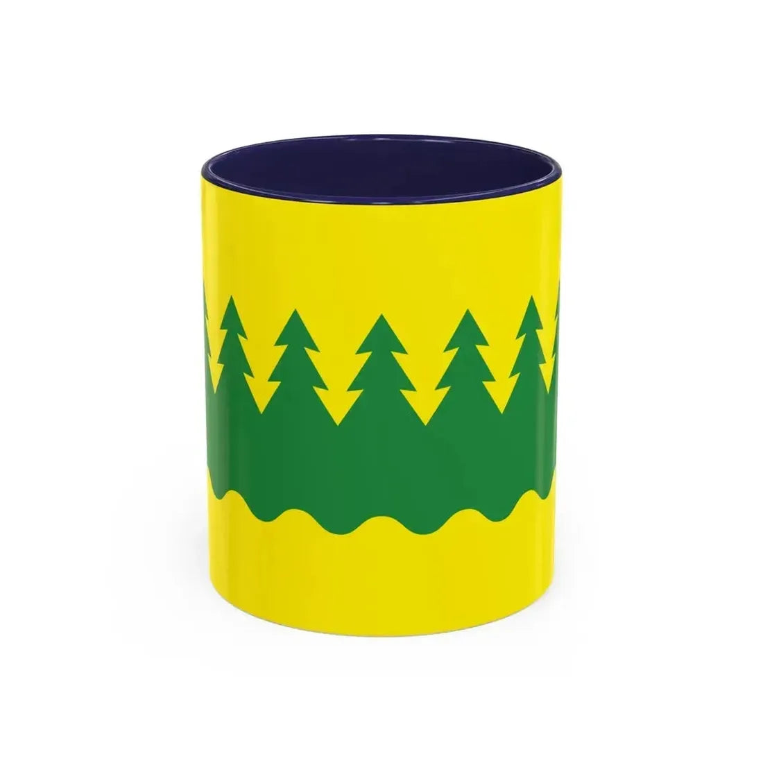 Flag of Kainuu Finland - Accent Coffee Mug 11oz Navy - Go Mug Yourself