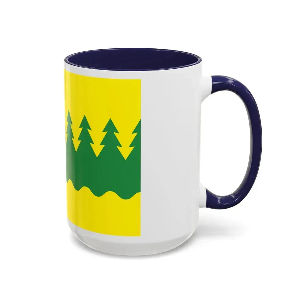 Flag of Kainuu Finland - Accent Coffee Mug - Go Mug Yourself
