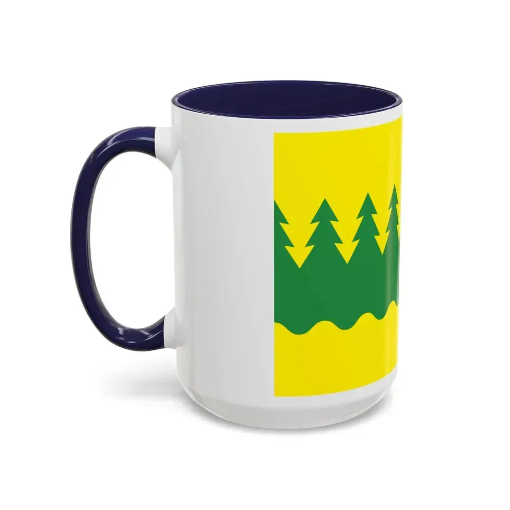 Flag of Kainuu Finland - Accent Coffee Mug - Go Mug Yourself