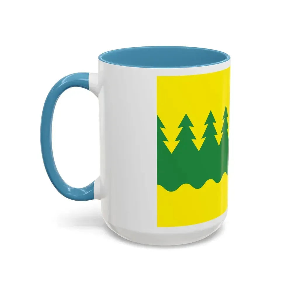 Flag of Kainuu Finland - Accent Coffee Mug - Go Mug Yourself
