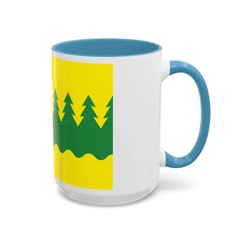 Flag of Kainuu Finland - Accent Coffee Mug - Go Mug Yourself