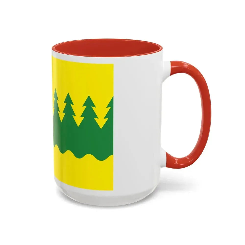 Flag of Kainuu Finland - Accent Coffee Mug - Go Mug Yourself