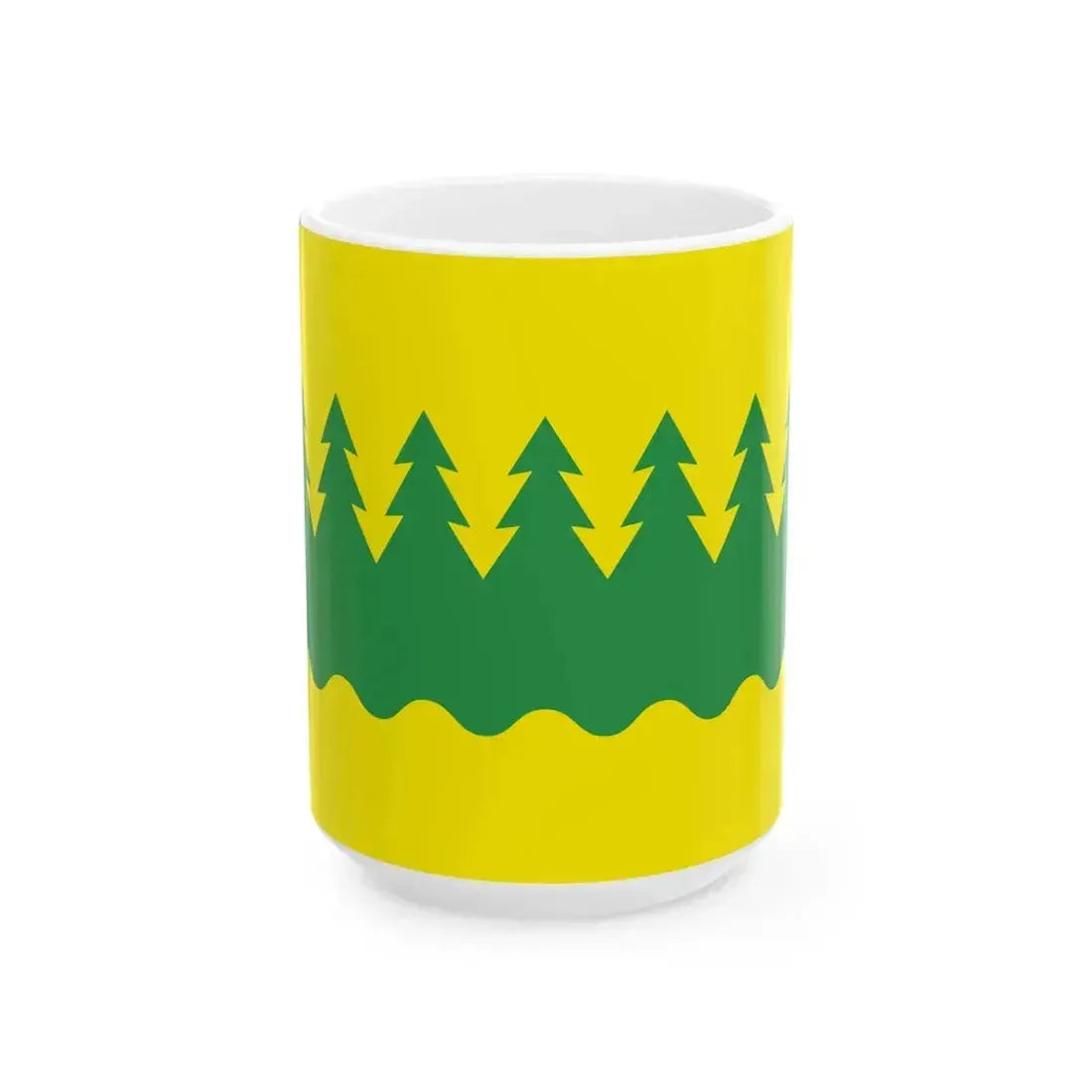 Flag of Kainuu (Finland) White Coffee Mug 15oz - Go Mug Yourself