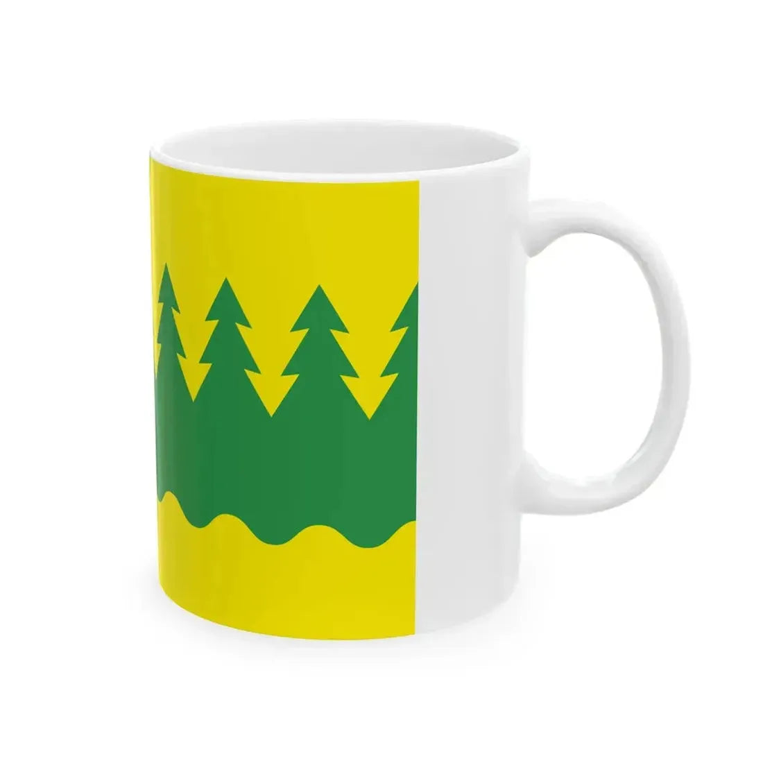 Flag of Kainuu (Finland) White Coffee Mug - Go Mug Yourself