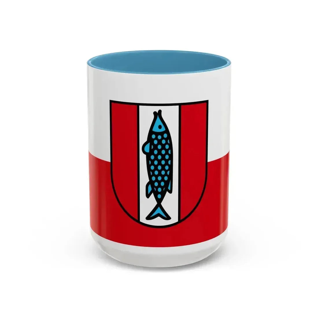 Flag of Kaiserslautern 2 Germany - Accent Coffee Mug 15oz Light Blue - Go Mug Yourself