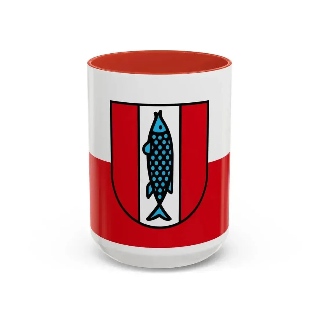 Flag of Kaiserslautern 2 Germany - Accent Coffee Mug 15oz Red - Go Mug Yourself