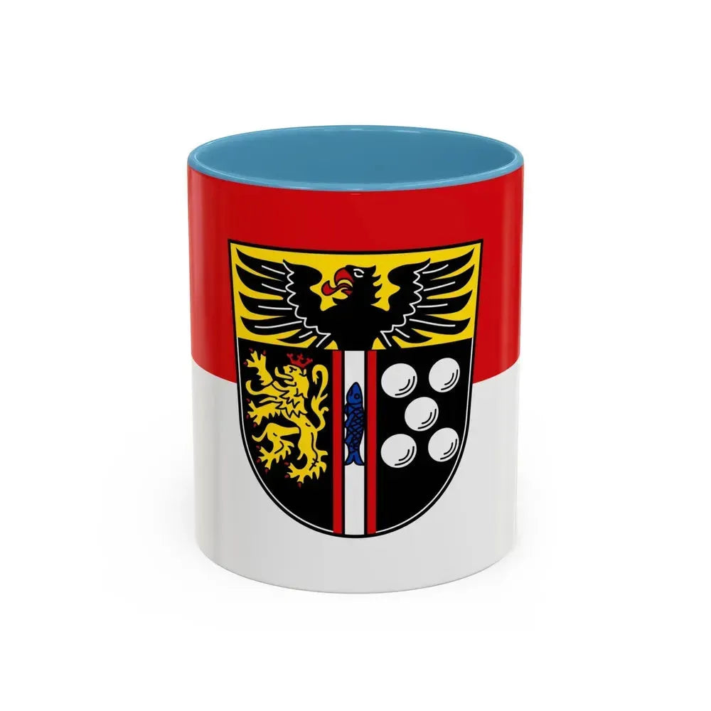Flag of Kaiserslautern Germany - Accent Coffee Mug 11oz Light Blue - Go Mug Yourself