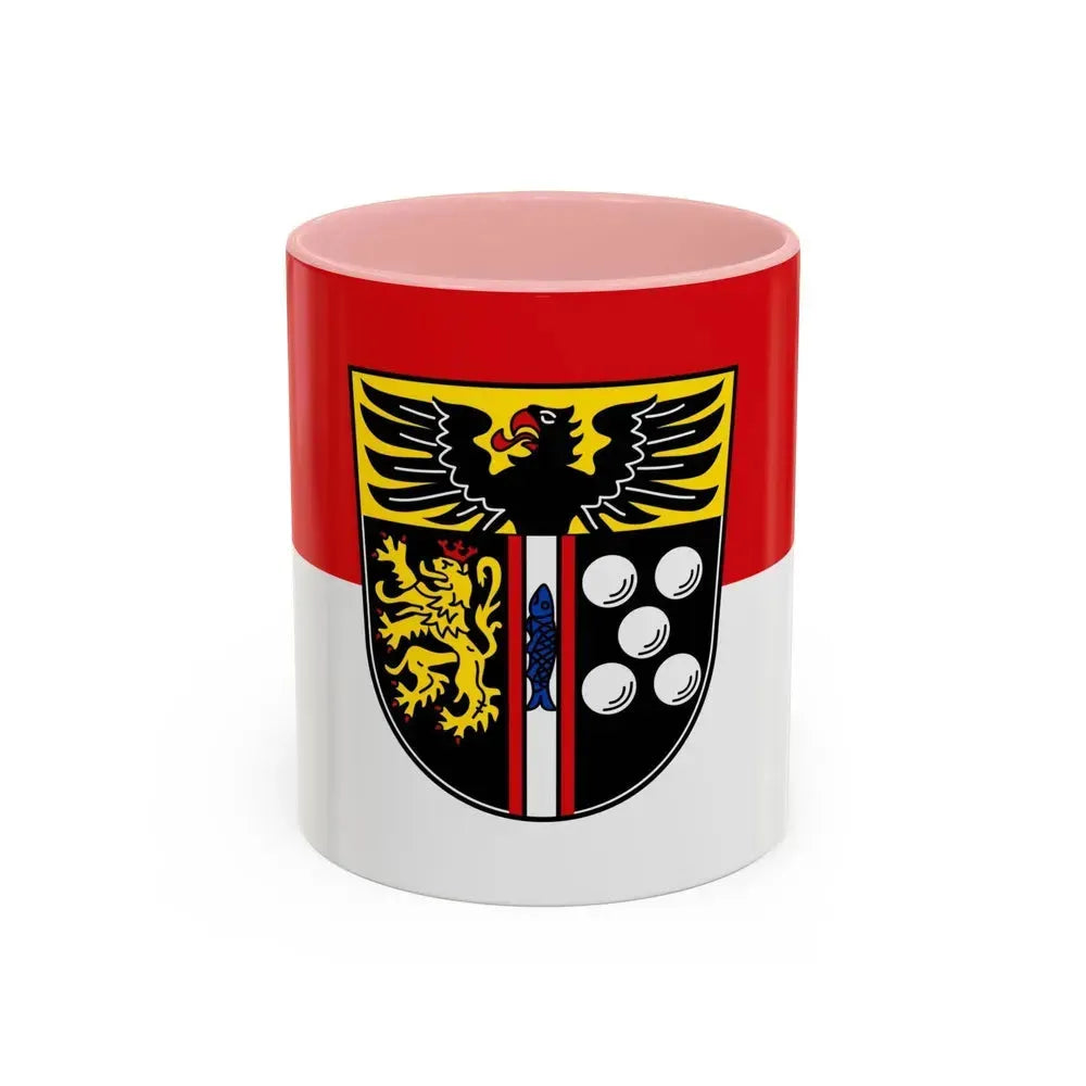 Flag of Kaiserslautern Germany - Accent Coffee Mug 11oz Pink - Go Mug Yourself
