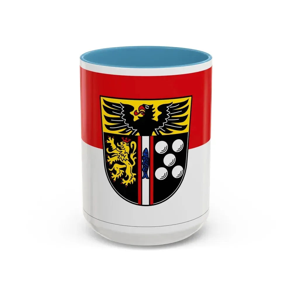 Flag of Kaiserslautern Germany - Accent Coffee Mug 15oz Light Blue - Go Mug Yourself