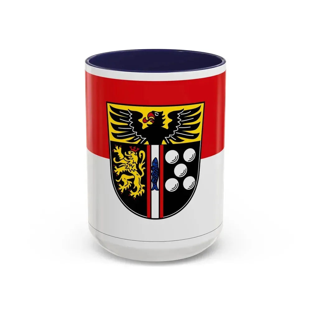Flag of Kaiserslautern Germany - Accent Coffee Mug 15oz Navy - Go Mug Yourself