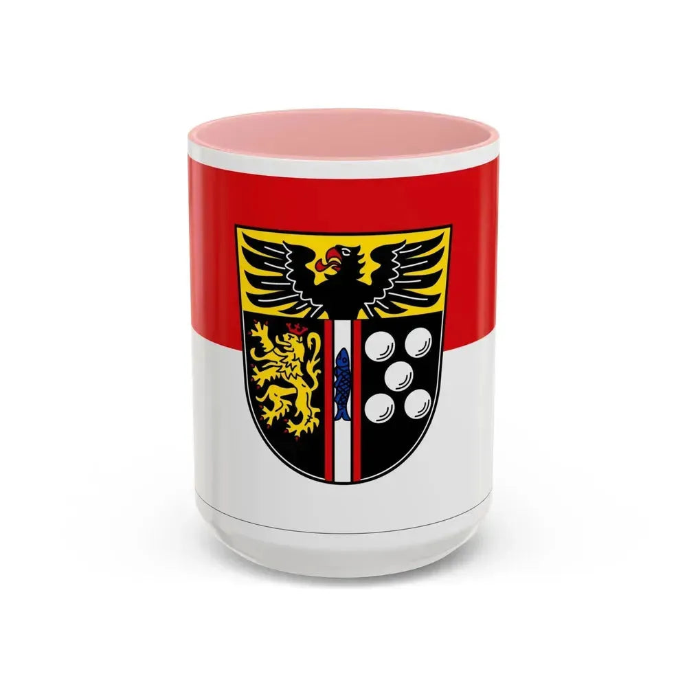 Flag of Kaiserslautern Germany - Accent Coffee Mug 15oz Pink - Go Mug Yourself